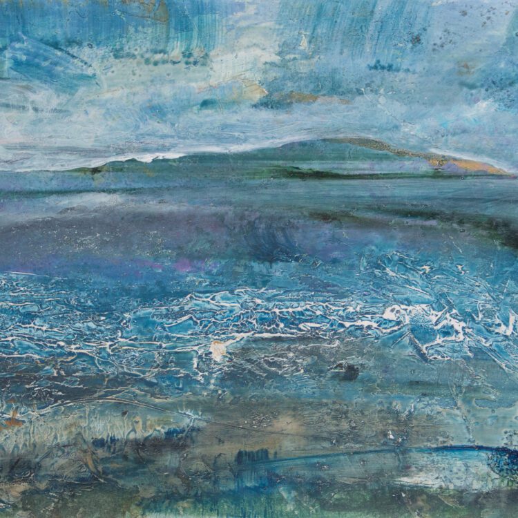 Frost on the east wind - an original oil painting of a seascape by Sinéad Smyth
