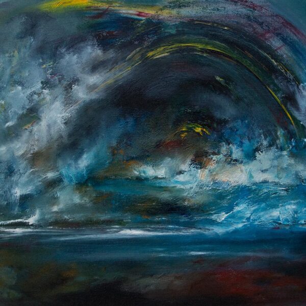 Northern Lights - a seascape painting by Sinéad Smyth